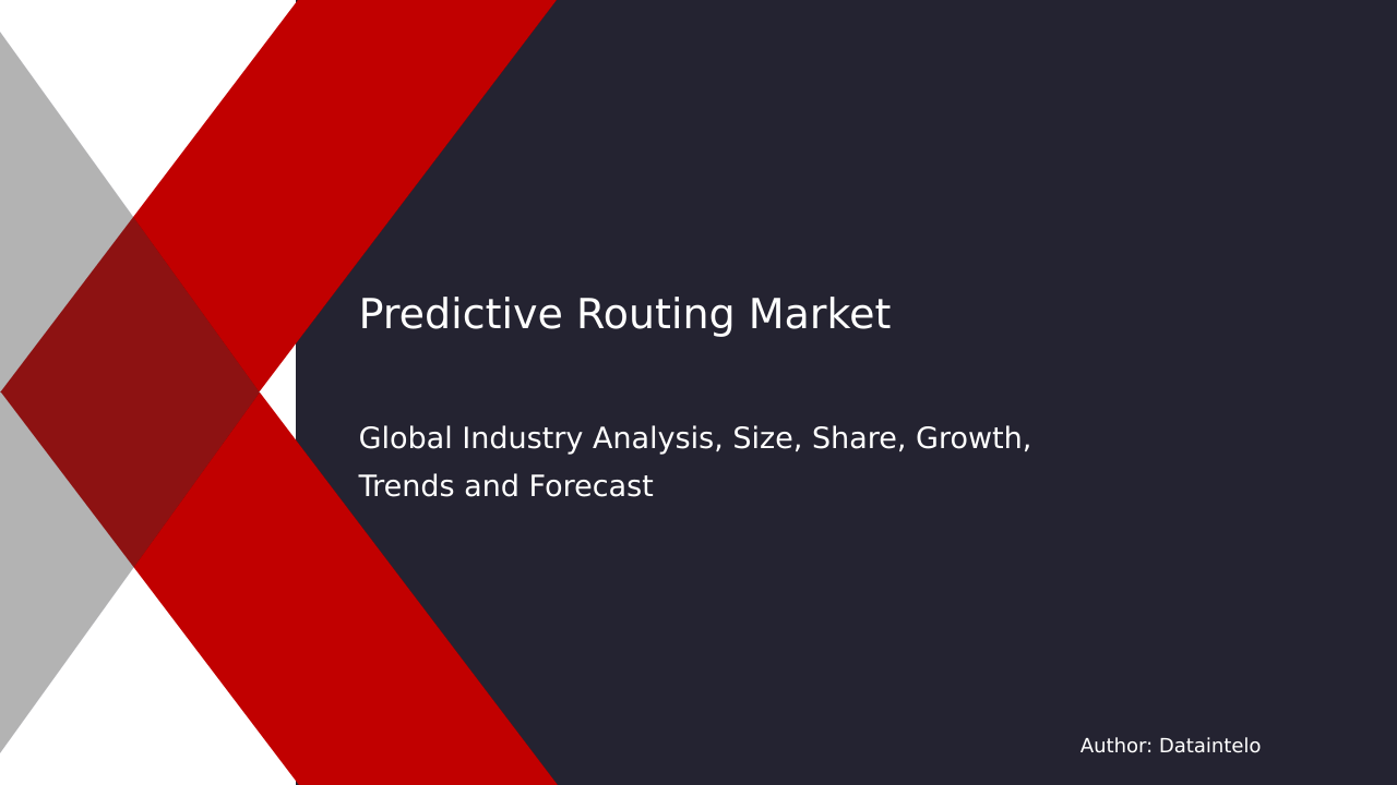 Predictive Routing Market Research Report 2033 Global Predictive Routing Report Thumbnail 